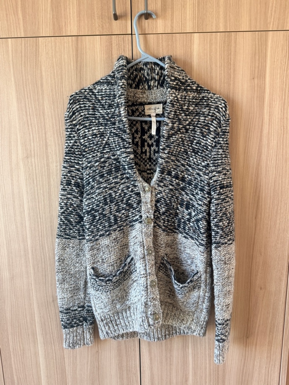 Wilfred Free wool and alpaca blend chunky cardigan sweater small